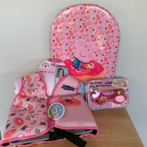 NEW Peppa Pig Swim Vest/ Board, Unicorn Goggles